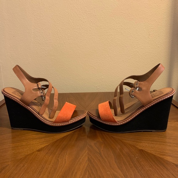 Dolce Vita Suede and Leather platform wedges. Sz 8 - Picture 1 of 6